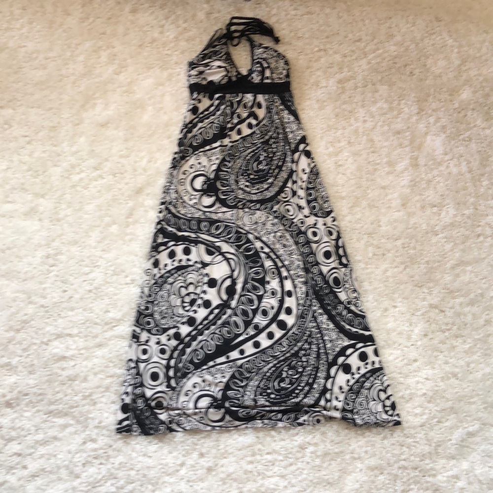 Printed Halter Maxi Dress